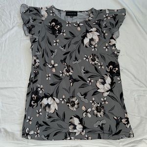 Gray floral shirt